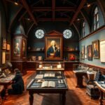 Bach Múzeum belső tere, interaktív kiállításokkal és eredeti hangszerekkel.