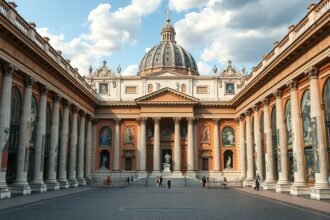 A Vatikán Múzeum impozáns belső udvara és a Sixtus-kápolna