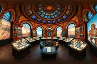 A Panometer Dresden lenyűgöző 360°-os panorámája és kiállítási területe