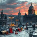 Drezda 1945 emlékhelye, romok és gyász, történelmi események.