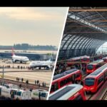 Frankfurt repülőtér és pályaudvar, a város közlekedésének központjai.