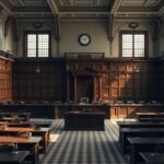 A 600-as tárgyalóterem belső nézete, Nürnbergben