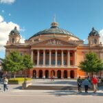 Stuttgart Állami Operaház neobarokk építménye a kulturális élményért