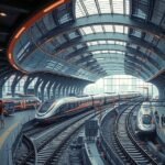 Modern vasútállomás Stuttgartban, Stuttgart 21 projekt részeként.