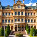 Schaezlerpalais rokokó palota Augsburgban gyönyörű építészettel.