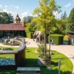 Az Augsburgi Állatkert zöld sétánya és állatai