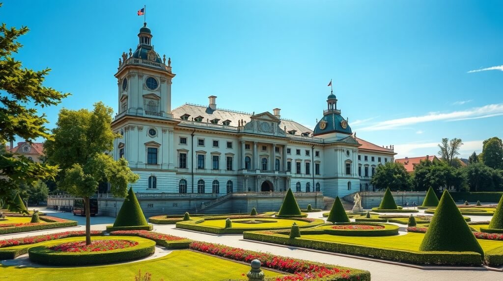 Thurn und Taxis kastély Regensburg városában gyönyörű kertekkel