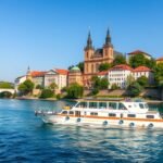 Hajózás a Dunán, Regensburg középkori látképe