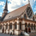 A Skót templom (Schottenkirche) épülete Regensburgban, Németországban.