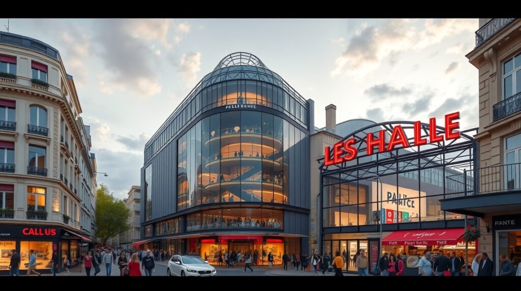 Les Halles vásárlóközpont Párizsban, modern építészet