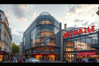 Les Halles vásárlóközpont Párizsban, modern építészet