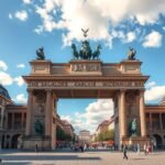 Karlsplatz (Stachus) kapuja München központjában, történelmi diadalív.