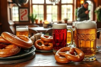 Bajor perec és sör Münchenben, ínycsiklandó gasztronómiai élmény