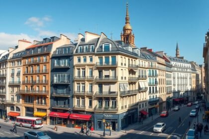 Montparnasse ránéző városi táj Párizsban a Grand-Montparnasse toronnyal