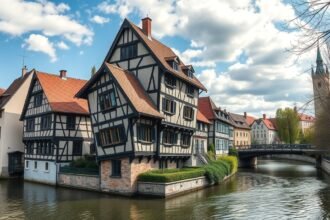 Ulm Ferde Ház - egyedi ferde épület német városban