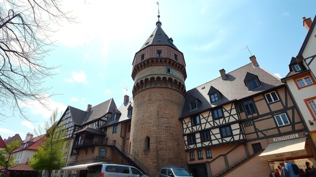 A Metzgerturm, az Ulm híres Hentes-tornya középkori építménye.