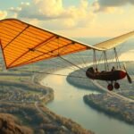 Ulm felett repülőgép, lenyűgöző táj és folyó látványával.