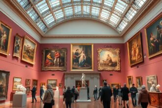 Kunsthaus Zürich kiállítás a klasszikus festmények között.