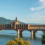 A Spreuer-híd, Luzern gyönyörű látképe és a környező hegyek