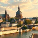 Az Île de la Cité lenyűgöző panorámája Párizsban, a Seine folyó partján.