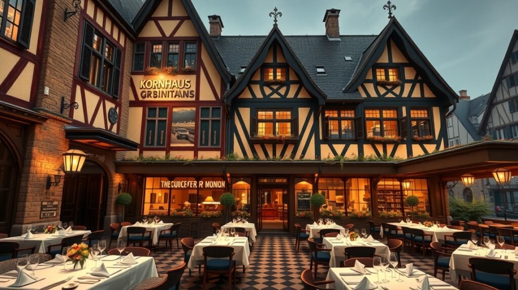 A Kornhaus étterem Bernban, történelmi épület és panorámás terasz