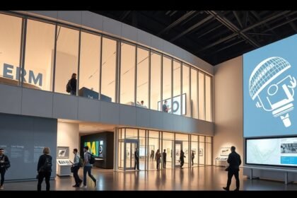 Bern Kommunikációs Múzeum belső nézet interaktív kiállításokkal