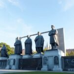 A Reformáció Emlékfala monumentális szobrai a Parc des Bastions-ban Genfben