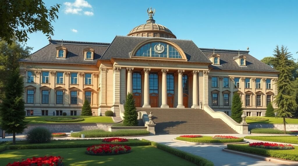 A Genfi Természettudományi Múzeum épülete és környezete