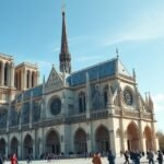 A Notre Dame katedrális Párizsban, gótikus építészeti stílusban