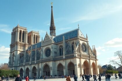 A Notre Dame katedrális Párizsban, gótikus építészeti stílusban