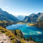 Gyönyörű táj Zermatt közelében az Öt Tó ösvényén