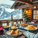 Téli gasztronómiai élmény Zermatt hegyi hüttéjében, friss raclette és helyi sajtokkal.
