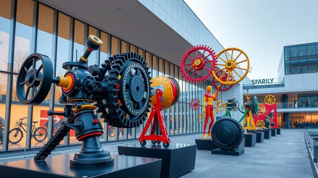 Jean Tinguely mozgó szobrai a Bázel Múzeumban
