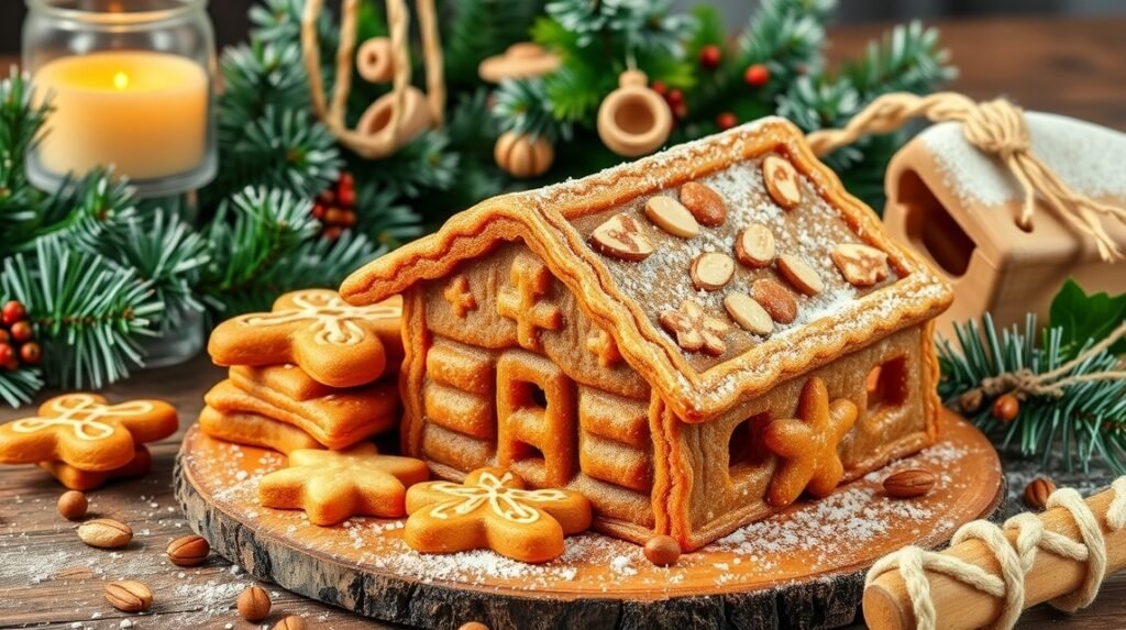 Mézes sütemények karácsonyi díszítése és gasztronómiai élmények.