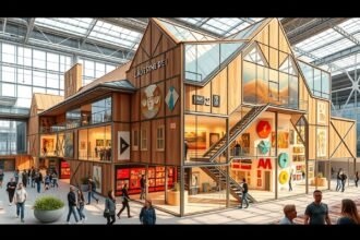 A Collection de l'Art Brut múzeum Lausanne-ban, modern építészet.