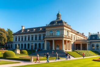 A Hermitage Alapítvány múzeuma Lausanne-ban, gyönyörű kertekkel.