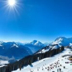 A lélegzetelállító panoráma a Corviglia csúcsról Sankt Moritzban