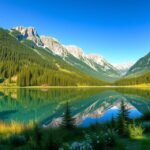 Lej da Staz tengerszem Sankt Moritz közelében, smaragdzöld víz