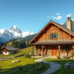 Heidi kunyhó Sankt Moritzban a gyönyörű alpesi háttérrel