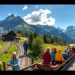 Gyönyörű kilátás Grindelwald hegyi útjára és Pfingstegg látványára.