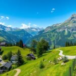 Männlichen panoráma Grindelwald környékén, Svájc