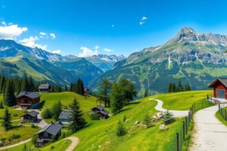 Männlichen panoráma Grindelwald környékén, Svájc