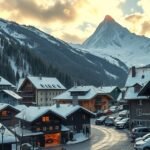 Téli panoráma a Schilthorn közelében, svájci hegyvidék.