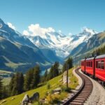 Panorámás kilátás a Wengernalp-vasútról Grindelwald környékén