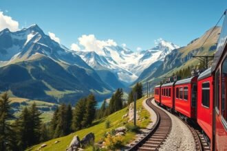 Panorámás kilátás a Wengernalp-vasútról Grindelwald környékén