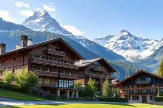 Faházak és hotelláncok az Eiger hegy lábánál Grindelwaldban