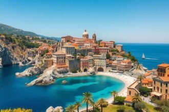 Tropea tengerparti város panorámája a Tirrén-tengernél