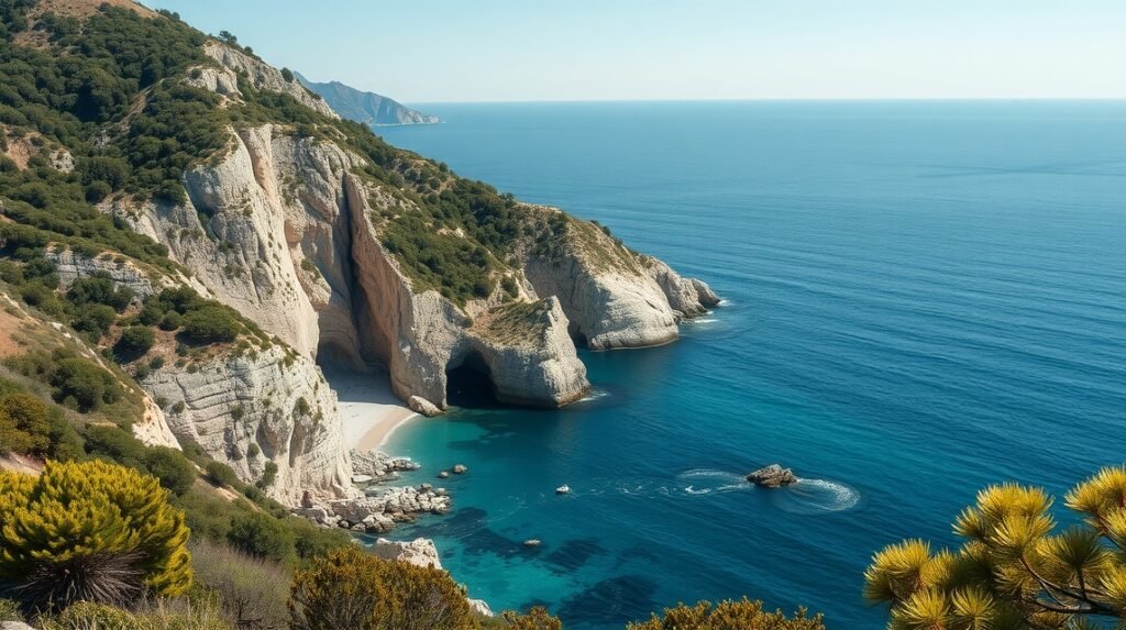 A Gargano-félsziget vadregényes partja és tiszta tengere