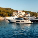 Luxus yachtok a Costa Smeraldán, Szardínia