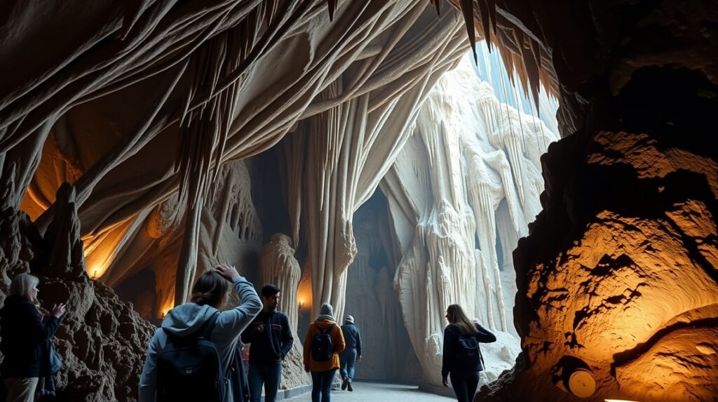 Cseppkőbarlang látogatás Szlovéniában, csodás formációk között